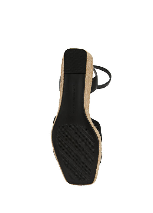 Siyah Kadın Deri Espadril - Görsel 6