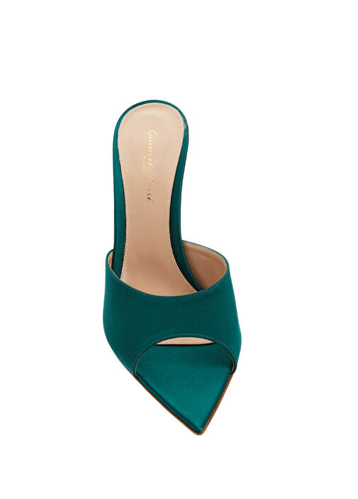 Crepe Yeşil Kadın İpek Terlik - Görsel 5