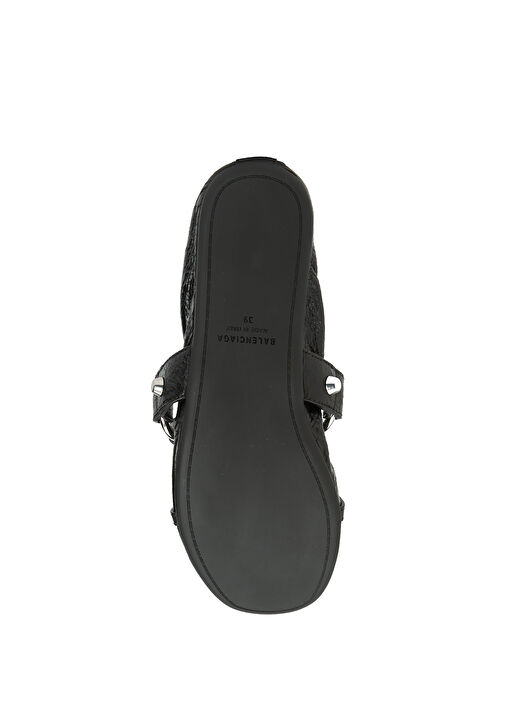 City Silver Siyah Deri Babet - Görsel 6