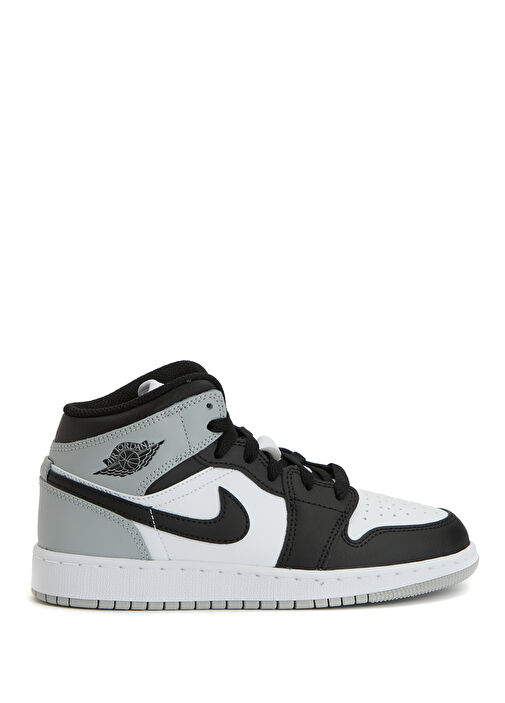 Air Jordan 1 Mid Beyaz Çocuk Deri Sneaker - Görsel 2