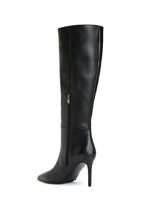Siyah Kadın Deri Çizme - Görsel 4