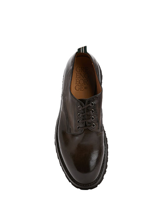 Derby Koyu Kahverengi Erkek Deri Ayakkabı - Görsel 5