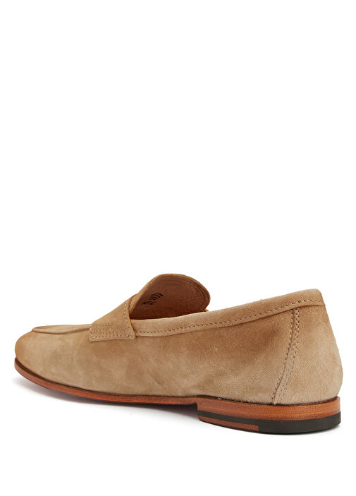Bej Erkek Süet Loafer - Görsel 4