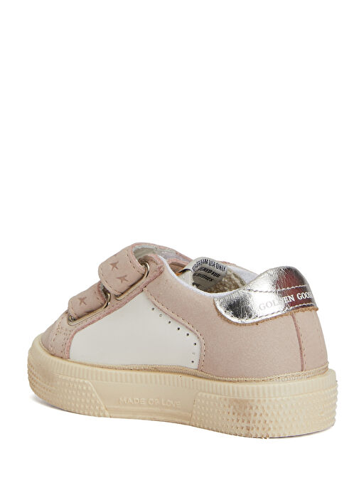 May Pembe Silver Kız Çocuk Deri Sneaker - Görsel 4