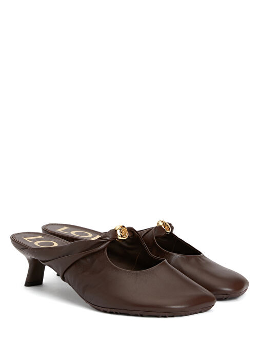 Pebble Kahverengi Kadın Deri Terlik - Görsel 3