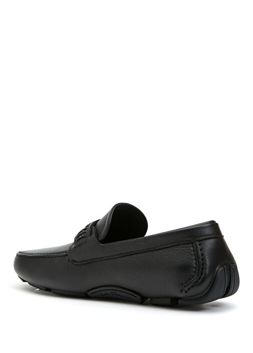 Siyah Logo Tokalı Erkek Deri Driver - Görsel 4