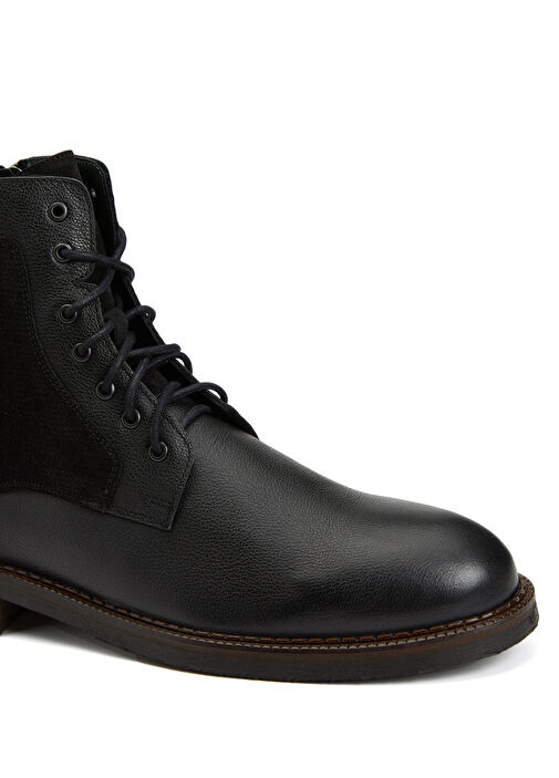 Siyah Bağcıklı Erkek Deri Bot - Görsel 7