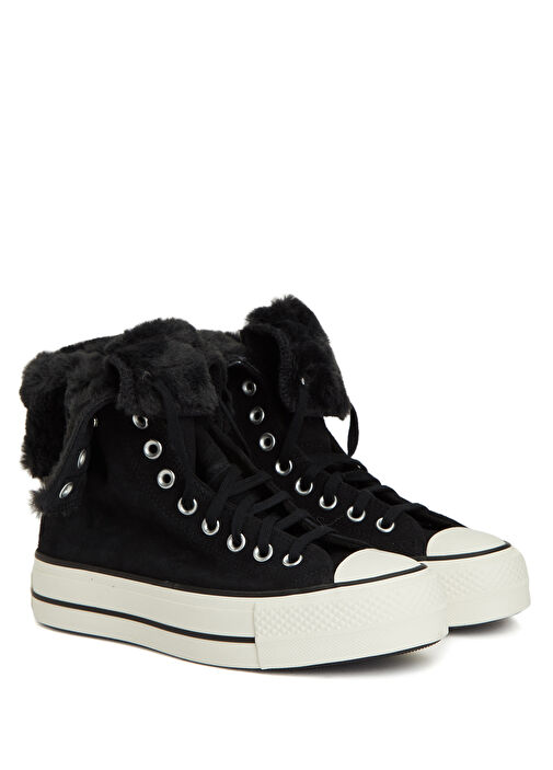 All Star Fold Over Lift Siyah Kadın Sneaker - Görsel 3