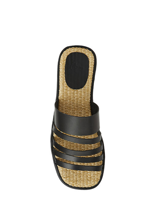 Siyah Kadın Deri Terlik - Görsel 5