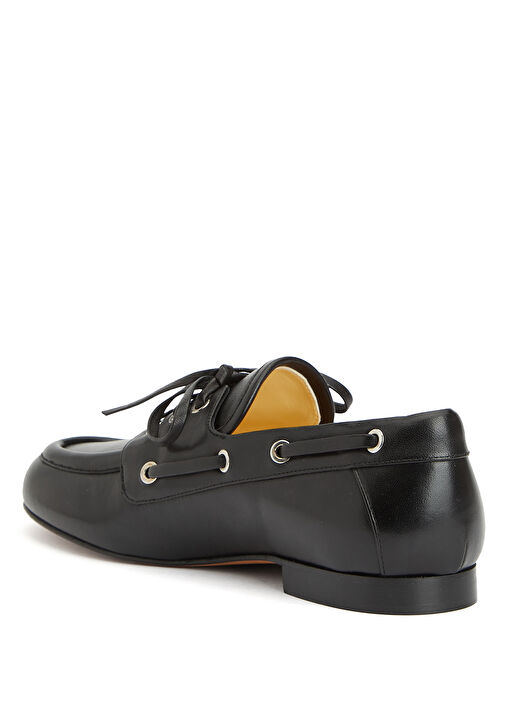 Siyah Kadın Deri Loafer - Görsel 4