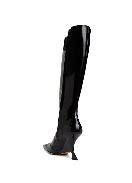 Rocket Siyah Kadın Deri Çizme - Görsel 4