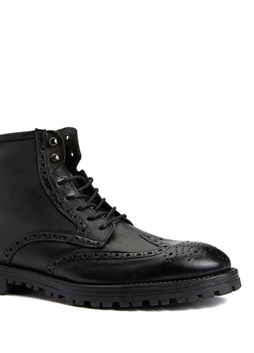 Siyah Erkek Deri Bot - Görsel 7