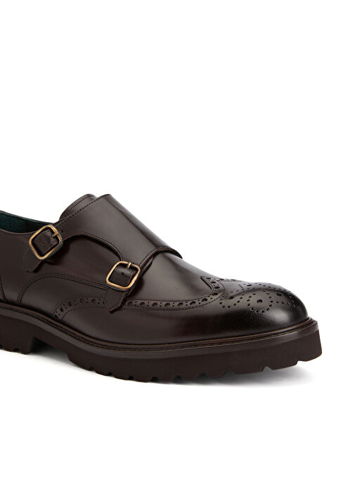 Kahverengi Toka Detaylı Erkek Deri Ayakkabı - Görsel 7