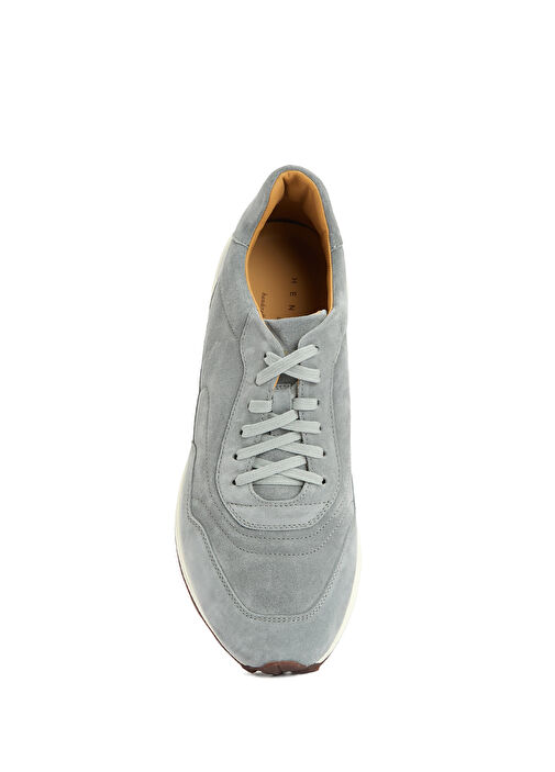 Gri Erkek Deri Sneaker - Görsel 5