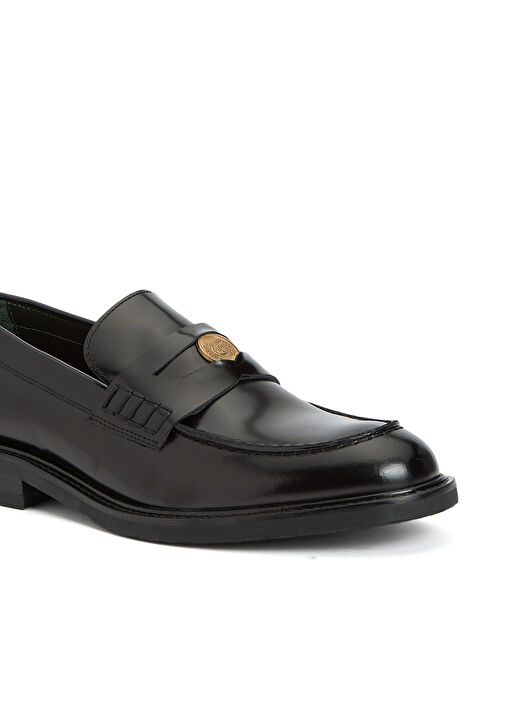 Siyah Kadın Deri Loafer - Görsel 7
