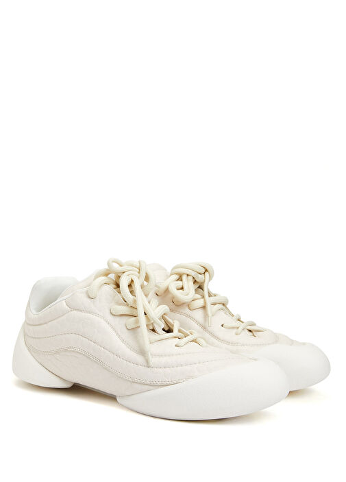 Flexion Kırık Beyaz Erkek Deri Sneaker - Görsel 3