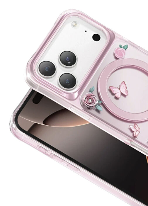 Keephone - Apple iPhone 17 Pro Max Roseland Pembe Magsafe Uyumlu