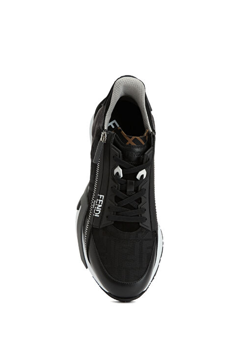 Flow Siyah Erkek Deri Sneaker - Görsel 5