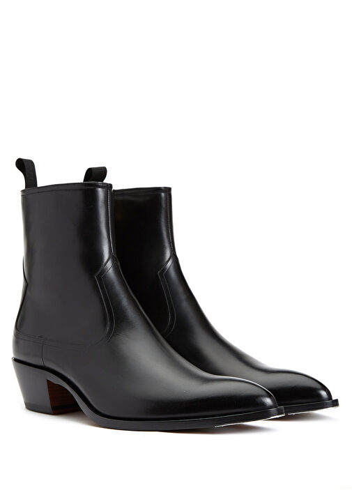 Siyah Erkek Deri Bot - Görsel 3