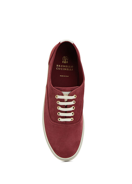 Bordo Erkek Süet Sneaker - Görsel 5