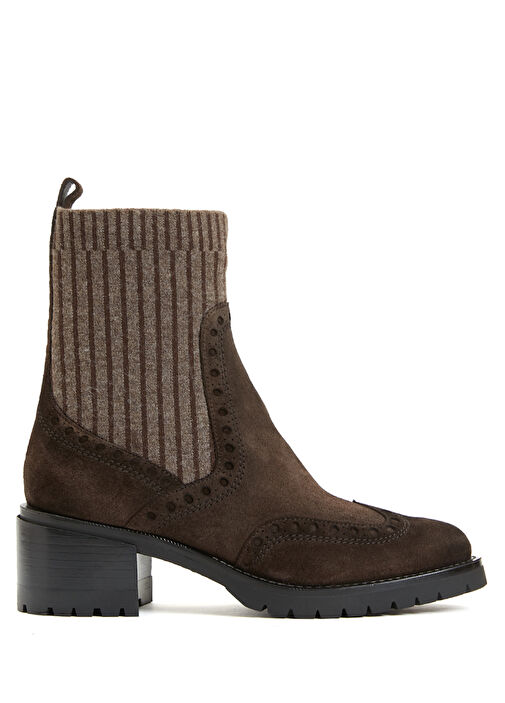 Kahverengi Kadın Süet Bot - Görsel 2