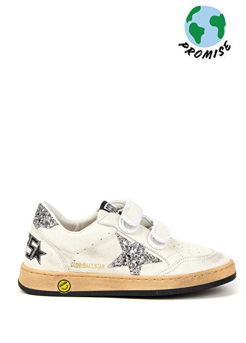Ball Star Beyaz Çocuk Deri Sneaker - Görsel 2