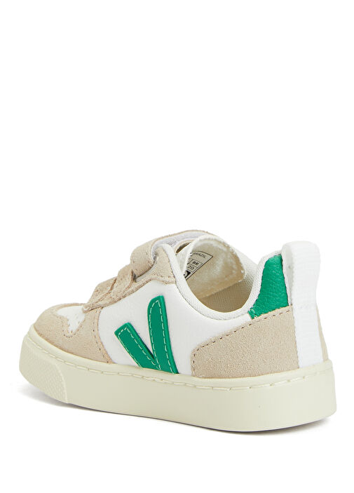 Small V-10 Chromefree Beyaz Çocuk Deri Sneaker - Görsel 4