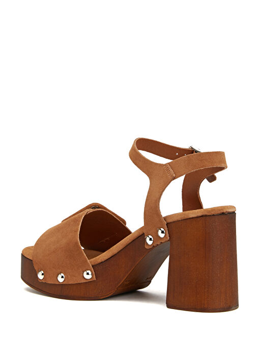 Taba Kadın Süet Sandalet - Görsel 4