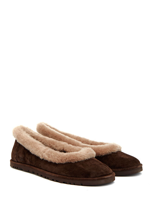 Zora Koyu Kahverengi Süet Babet - Görsel 3