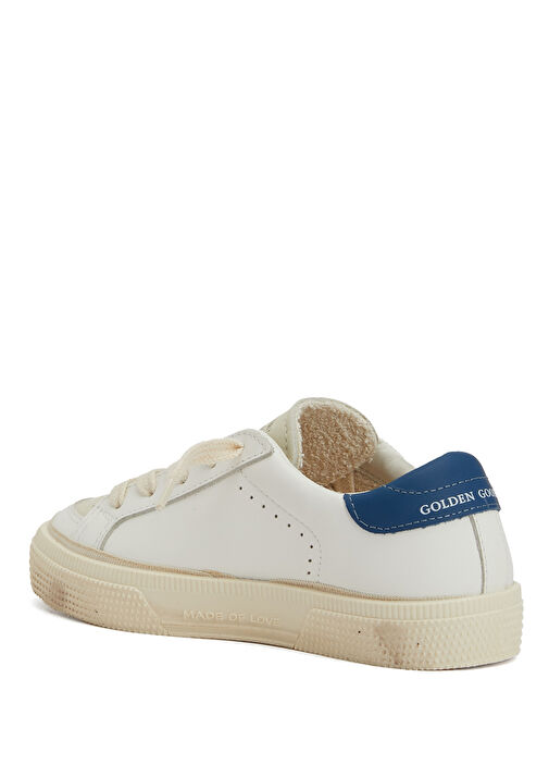 May Beyaz Çocuk Deri Sneaker - Görsel 4