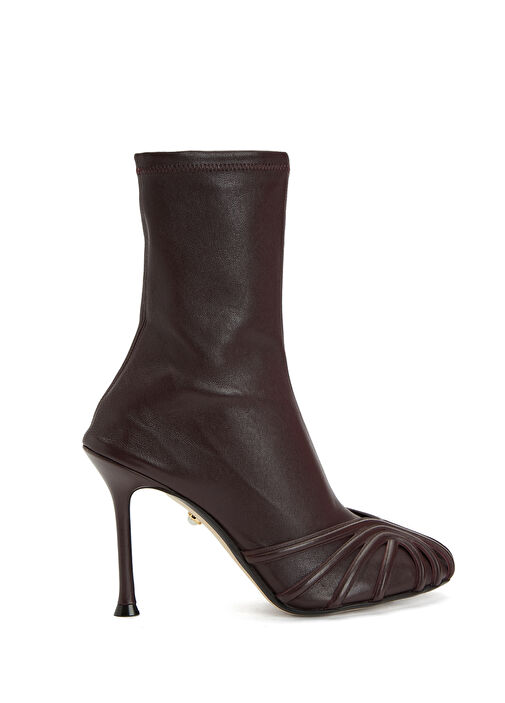 Bordo Kadın Deri Bot - Görsel 2