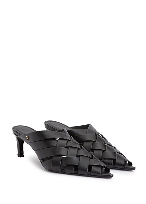 Eva Siyah Kadın Deri Terlik - Görsel 3