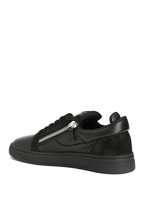 Siyah Erkek Deri Sneaker - Görsel 4