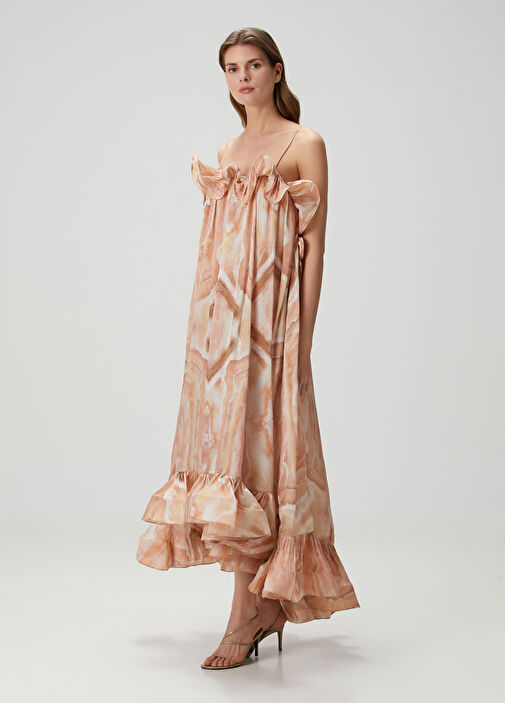 queen latifah formal dresses Meyrin Salmon Evening Dress