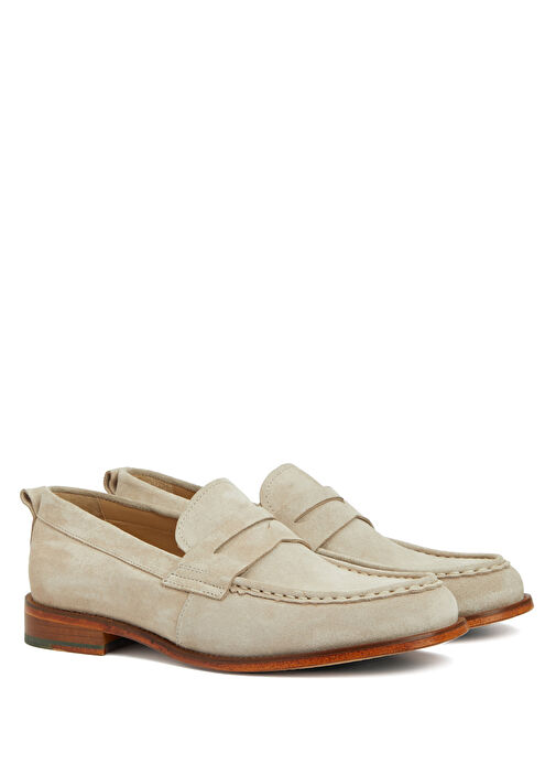 Bej Erkek Süet Loafer - Görsel 3