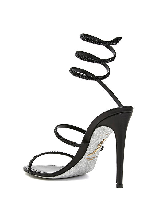 Cleo Siyah Taşlı Kadın Sandalet - Görsel 4