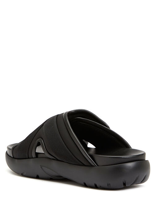 Siyah Erkek Deri Sandalet - Görsel 4