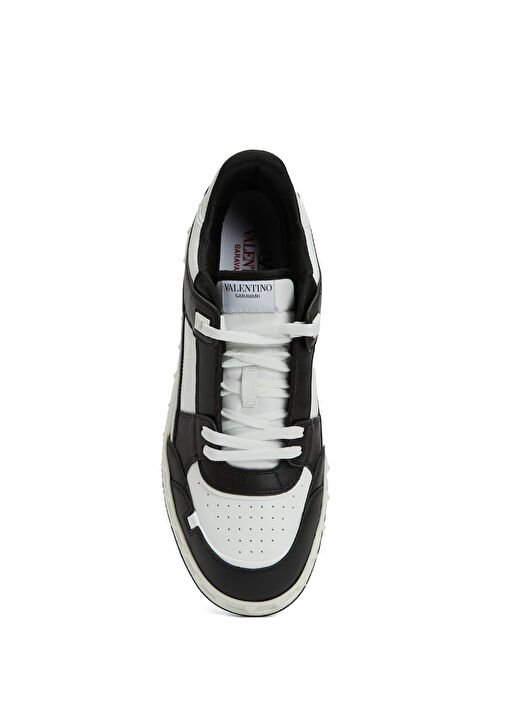 Freedots Siyah Beyaz Erkek Deri Sneaker - Görsel 5