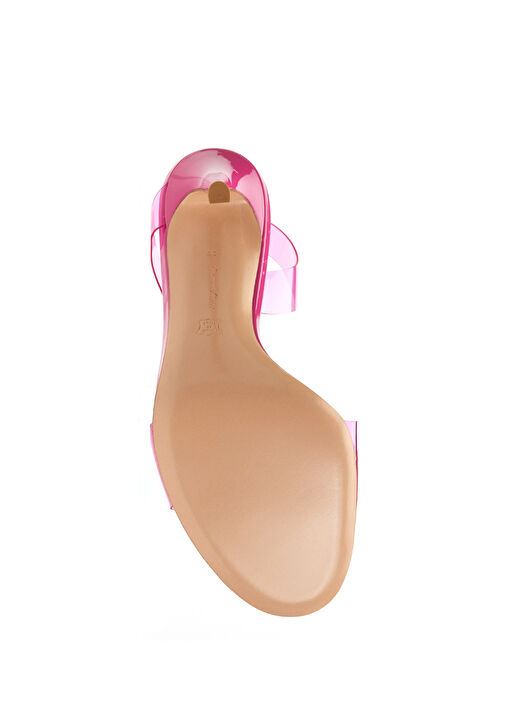 Pembe Transparan Bantlı Kadın Sandalet - Görsel 6