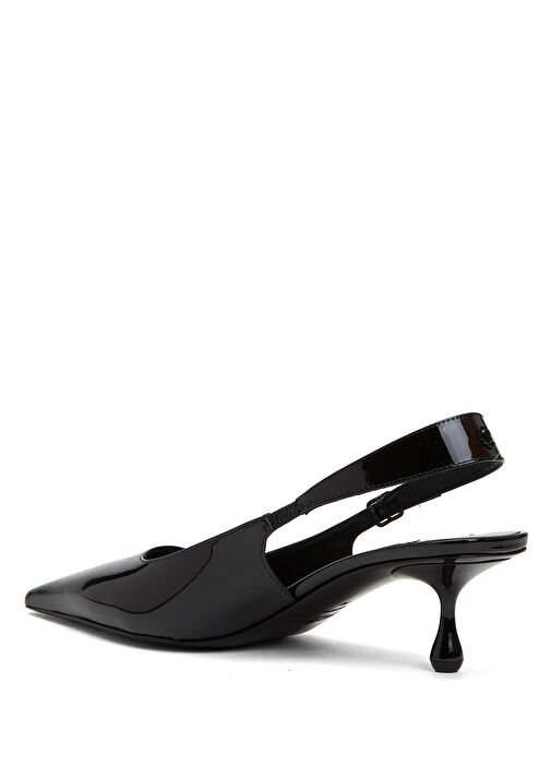 Amel Siyah Deri Topuklu Ayakkabı - Görsel 4
