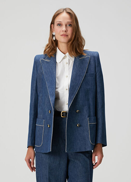 Lacivert Denim Ceket