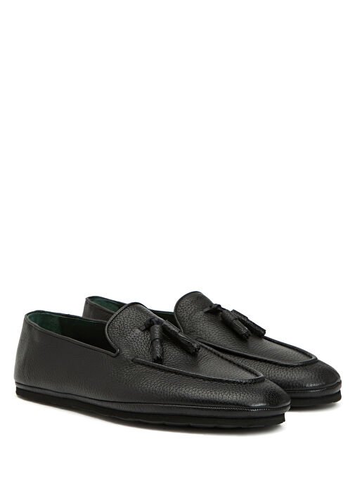 Siyah Erkek Deri Loafer - Görsel 3