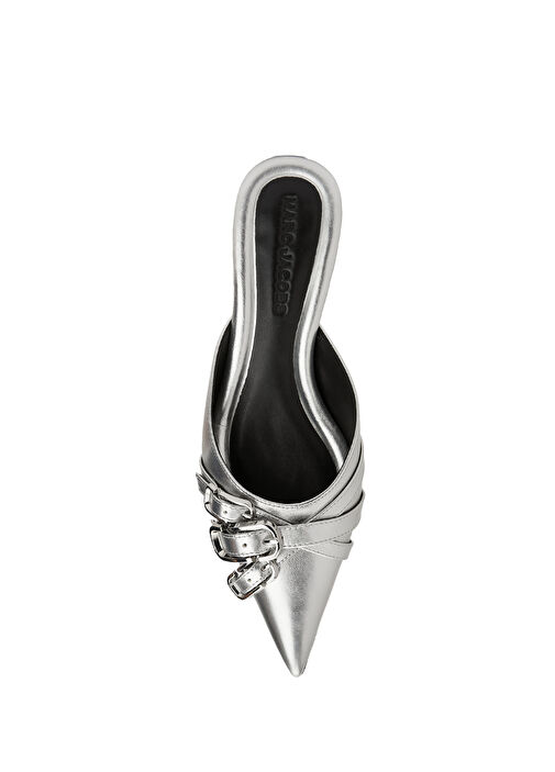 The Emma Kitten Silver Deri Topuklu Ayakkabı - Görsel 5