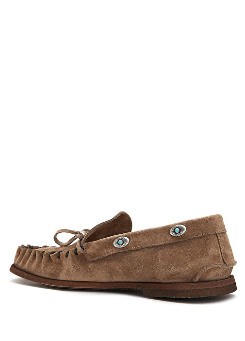 Bej Erkek Deri Loafer - Görsel 4