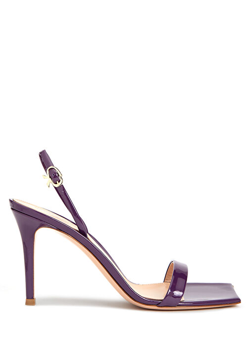 Ribbon Mor Kadın Deri Sandalet - Görsel 2