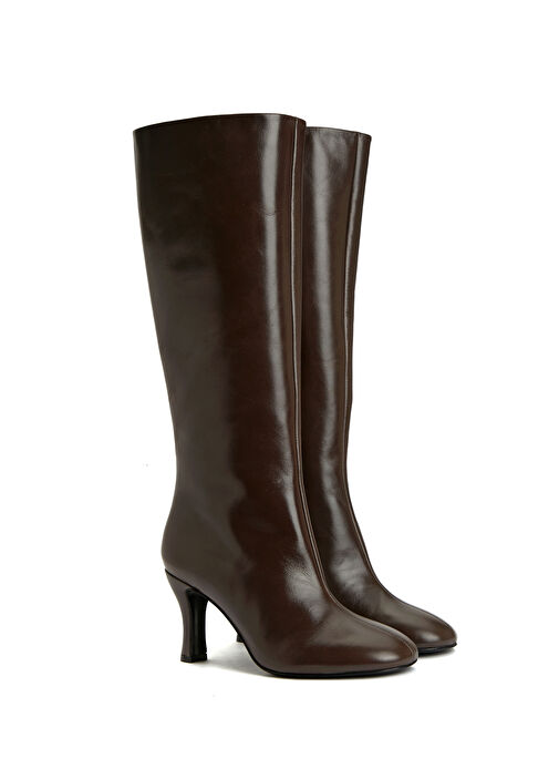 Antrasit Kadın Deri Çizme - Görsel 3