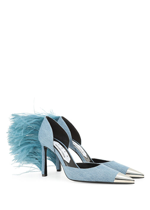 Area Mavi Topuklu Denim Ayakkabı - Görsel 3