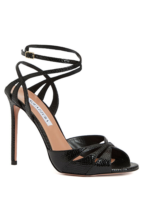 Siyah Kadın Deri Sandalet - Görsel 3