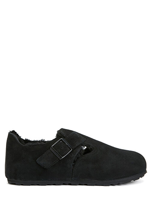 BIRKENSTOCK LONDON ブラック Birkenstock Siyah Kadın London Shearling Siyah Kadın Ayakkabı