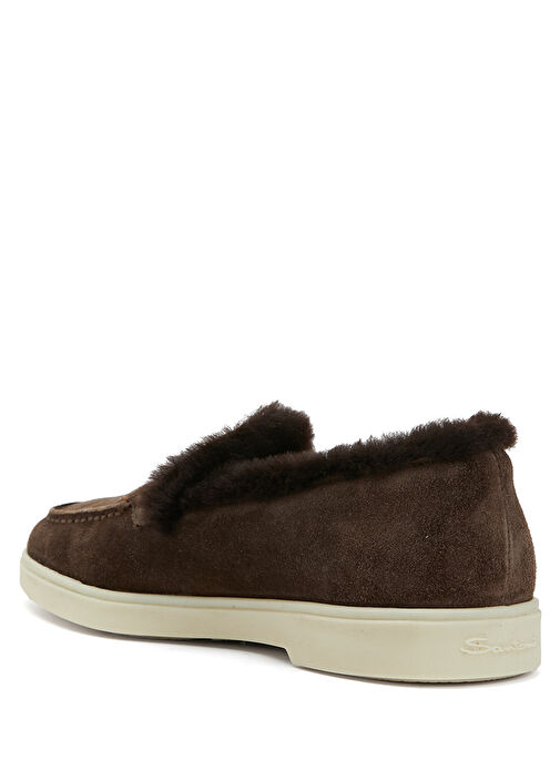 Kahverengi Kadın Deri Loafer - Görsel 4